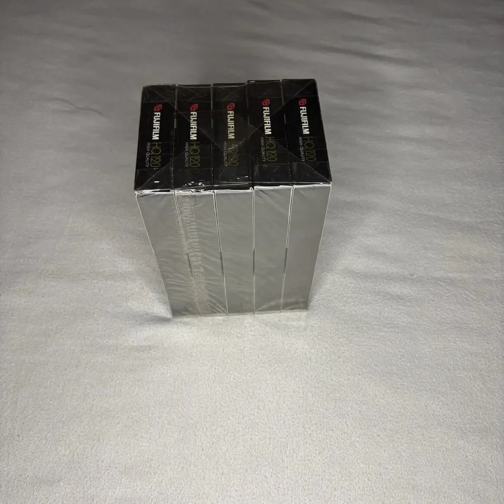 Fujifilm VHS‎ Tapes Unisex OS Black New 5 Pack HQ120 6 Hour High Quality Sealed